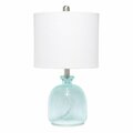 Feeltheglow Textured Glass Table Lamp, Clear Blue FE2519878